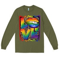 Army Green Love pride Long Sleeve Tee - CowGirlArtShop