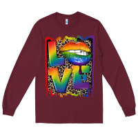 Burgundy Love pride Long Sleeve Tee - CowGirlArtShop
