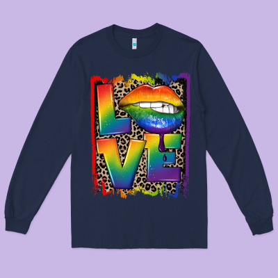 Love Pride Long Sleeve Tee Designed By Cowgirlartshop