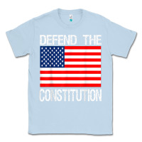 Dusty Blue Defend the Constitution US Political Protest Tee Classic Tee - minhPixels