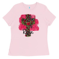 Bubblegum Pink He İs Risen Easter Ladies Tee - Bettercallsaul