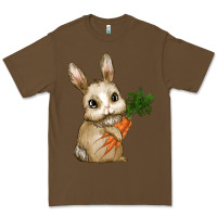 Cacao Happy Easter With Bunny And Carrot Premium Tee - RanaPortraitStore