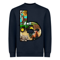 Navy farm life alphabet lowercase letters b Heavyweight Sweatshirt - BundleAndBundleShop