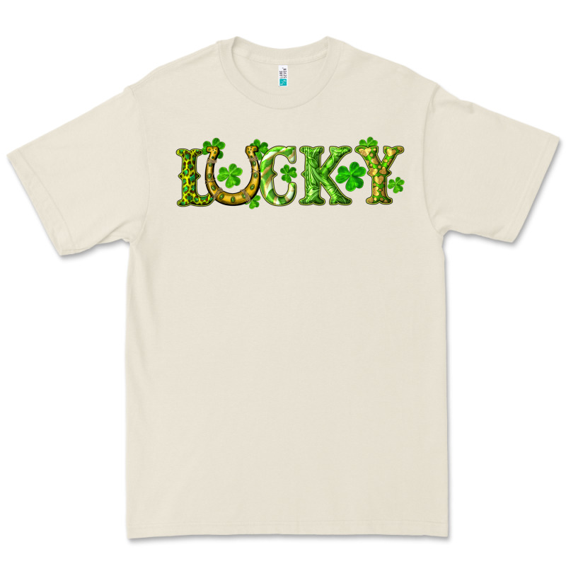 St. Patrick's Day Lucky With Clovers And Horseshoe Premium Tee by RanaPortraitStore | Teevron