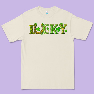St. Patrick's Day Lucky With Clovers And Horseshoe Premium Tee Designed By Ranaportraitstore