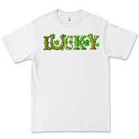 White st. patrick's day lucky with clovers and horseshoe Premium Tee - RanaPortraitStore