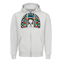 Dove Grey Racing Rainbow Zipper Hoodie - CowhideDigitalArt