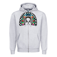 Heather Grey Racing Rainbow Zipper Hoodie - CowhideDigitalArt
