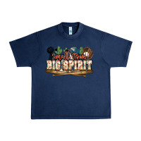 Navy Small town big spirit Baseball Urban Heavy Tee - HowdyJamesFarm