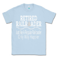 Dusty Blue Mens Railroad Retirement Gifts For Men Classic Tee - minhPixels