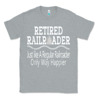 Heather Grey Mens Railroad Retirement Gifts For Men Classic Tee - minhPixels