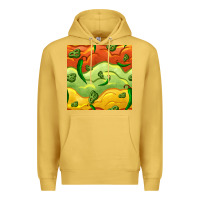 Antique Gold mexican sauce and jalapeno seamless pattern Premium Hoodie - BundleAndBundleShop