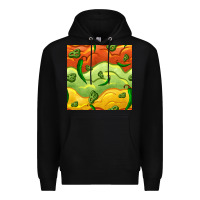 Black mexican sauce and jalapeno seamless pattern Premium Hoodie - BundleAndBundleShop