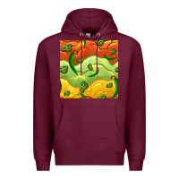 Burgundy mexican sauce and jalapeno seamless pattern Premium Hoodie - BundleAndBundleShop