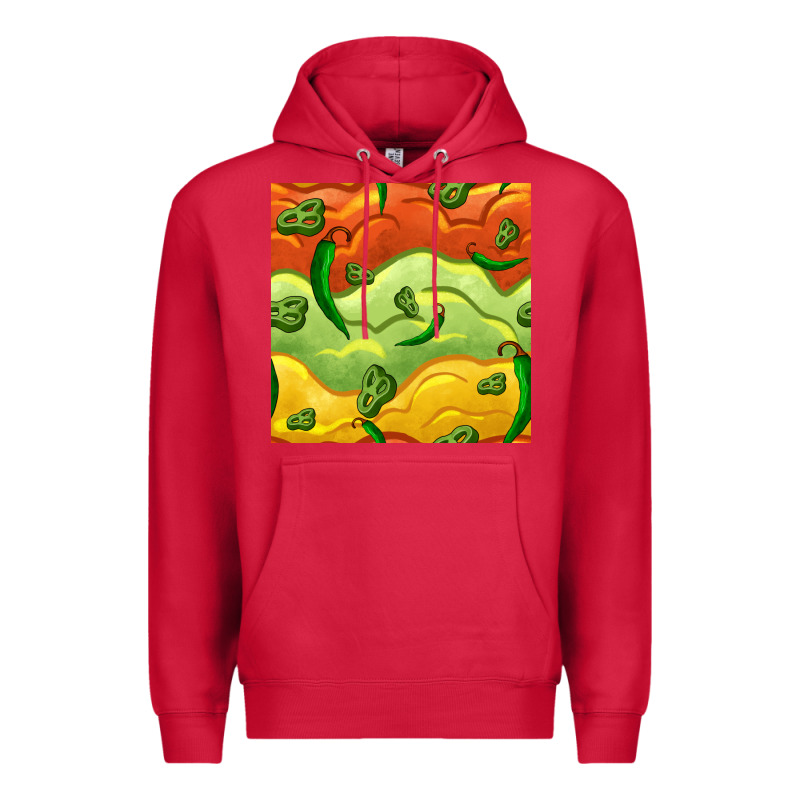 Mexican Sauce And Jalapeno Seamless Pattern Premium Hoodie by BundleAndBundleShop | Teevron