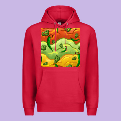 Mexican Sauce And Jalapeno Seamless Pattern Premium Hoodie Designed By Bundleandbundleshop