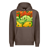 Coffee mexican sauce and jalapeno seamless pattern Premium Hoodie - BundleAndBundleShop