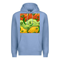 Colony Blue mexican sauce and jalapeno seamless pattern Premium Hoodie - BundleAndBundleShop