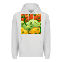 Dove Grey mexican sauce and jalapeno seamless pattern Premium Hoodie - BundleAndBundleShop