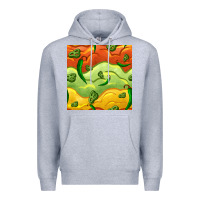 Heather Grey mexican sauce and jalapeno seamless pattern Premium Hoodie - BundleAndBundleShop