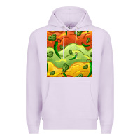 Lilac mexican sauce and jalapeno seamless pattern Premium Hoodie - BundleAndBundleShop