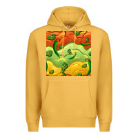 Mustard mexican sauce and jalapeno seamless pattern Premium Hoodie - BundleAndBundleShop