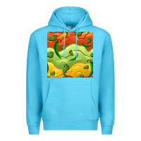 Ocean Blue mexican sauce and jalapeno seamless pattern Premium Hoodie - BundleAndBundleShop