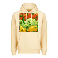 Pina Colada mexican sauce and jalapeno seamless pattern Premium Hoodie - BundleAndBundleShop