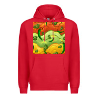 Red mexican sauce and jalapeno seamless pattern Premium Hoodie - BundleAndBundleShop