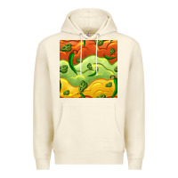 Sandshell mexican sauce and jalapeno seamless pattern Premium Hoodie - BundleAndBundleShop