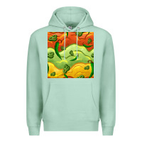 Seafoam mexican sauce and jalapeno seamless pattern Premium Hoodie - BundleAndBundleShop