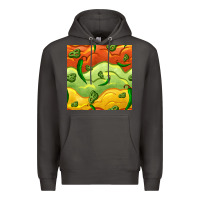 Smoke mexican sauce and jalapeno seamless pattern Premium Hoodie - BundleAndBundleShop