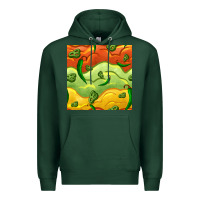 Sports Green mexican sauce and jalapeno seamless pattern Premium Hoodie - BundleAndBundleShop