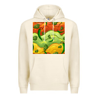 Tofu mexican sauce and jalapeno seamless pattern Premium Hoodie - BundleAndBundleShop