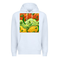 White mexican sauce and jalapeno seamless pattern Premium Hoodie - BundleAndBundleShop