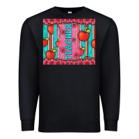 Teacher With  Flower Glitter And Serape Leopard Premium Sweatshirt | Teevron