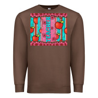 Chestnut teacher with  flower glitter and serape leopard Premium Sweatshirt - Artiststas