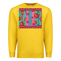 Lemon teacher with  flower glitter and serape leopard Premium Sweatshirt - Artiststas