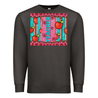Smoke teacher with  flower glitter and serape leopard Premium Sweatshirt - Artiststas