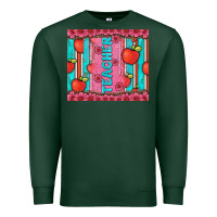 Sports Green teacher with  flower glitter and serape leopard Premium Sweatshirt - Artiststas
