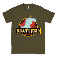 Army Green Furaffic Forld Classic Tee - minhPixels