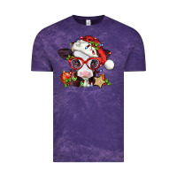 Cloud Purple Christmas baby cow Vintage Tee - Jasminsmagicworld