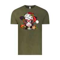 Vintage Olive Christmas baby cow Vintage Tee - Jasminsmagicworld