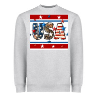 Heather Grey 4th of july usa seamless pattern Heavyweight Sweatshirt - BundleAndBundleShop