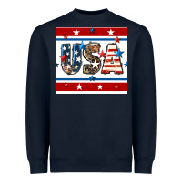 Navy 4th of july usa seamless pattern Heavyweight Sweatshirt - BundleAndBundleShop