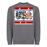 4th Of July Usa Seamless Pattern Heavyweight Sweatshirt | Teevron