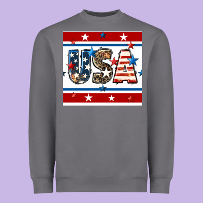 4th Of July Usa Seamless Pattern Heavyweight Sweatshirt Designed By Bundleandbundleshop