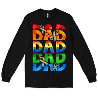 Black Dad dad dad pride Long Sleeve Tee - CowGirlArtShop