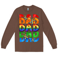Chestnut Dad dad dad pride Long Sleeve Tee - CowGirlArtShop