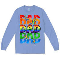 Colony Blue Dad dad dad pride Long Sleeve Tee - CowGirlArtShop